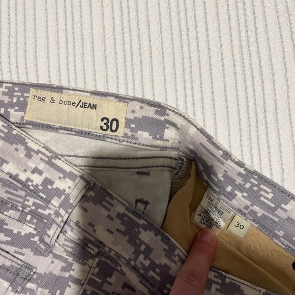 Rag & Bone Gray Camo Skinny Jean - Picture 4 of 6